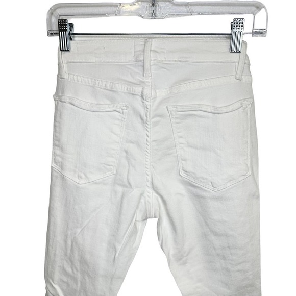 Frame Jeans Womens Le High Skinny Stretch Distressed USA Made White 27 - Picture 7 of 13